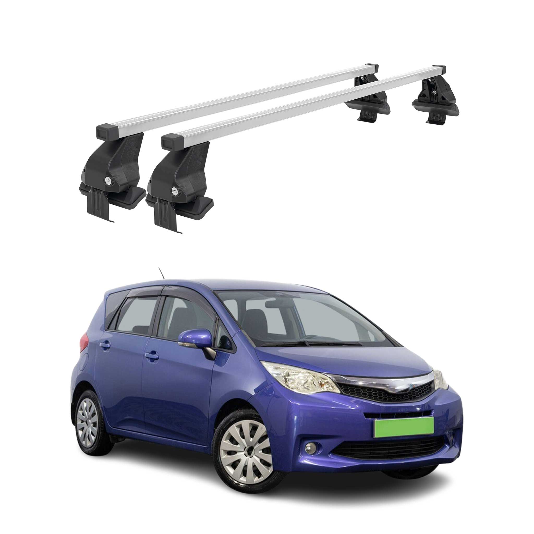Barres de toit transversales pour Subaru Trezia 2011-2014 Acier Gris