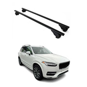 Barres de toit Transversales pour Volvo XC90 2015-2020 Fer Noir