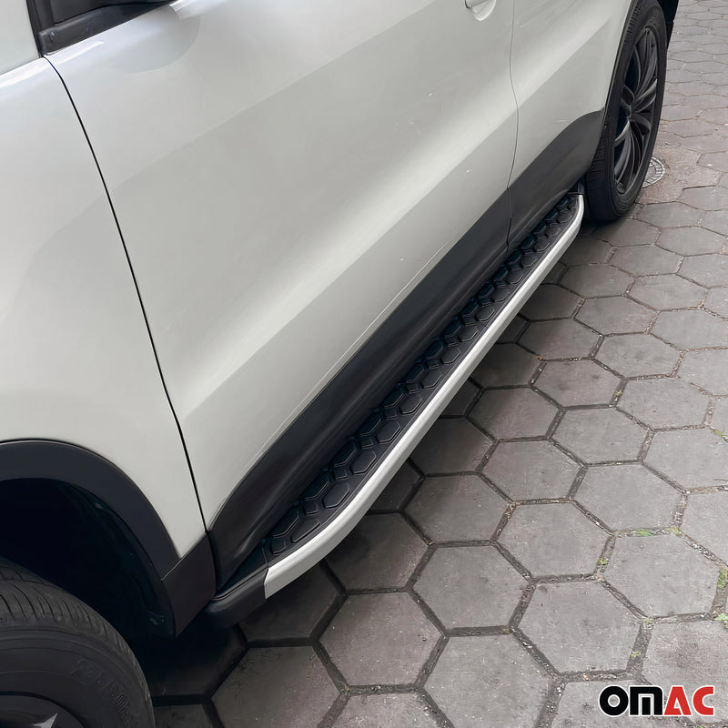 2011-2021 Jeep Grand Cherokee Marchepieds Latéraux inox Argent Noir