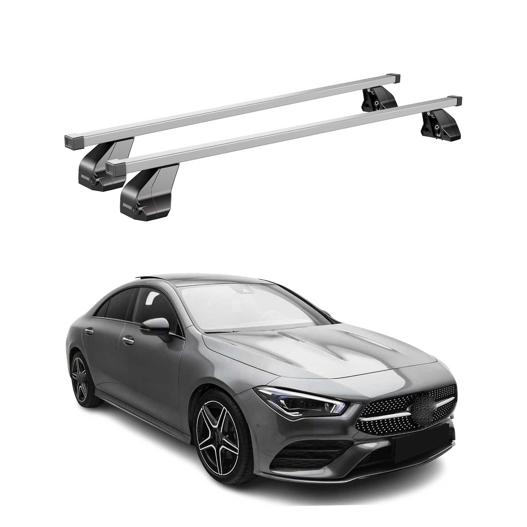 Barres de toit transversales pour Mercedes CLA C118 2019-2026 Acier Gris
