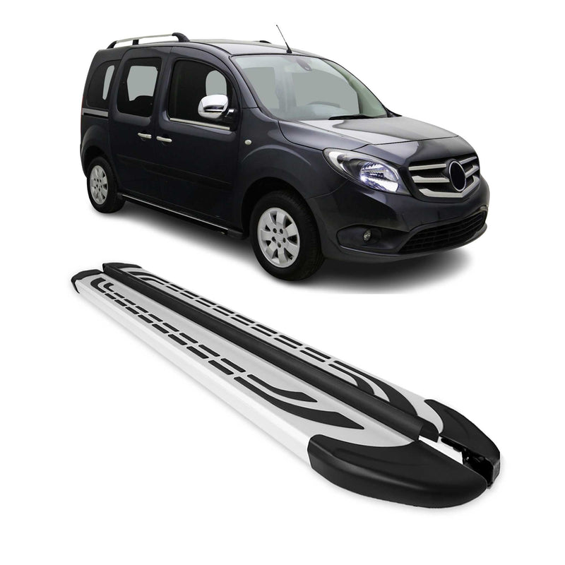 Marchepieds Latéraux pédale pour Mercedes Citan 2012-2021 Aluminium Gris 2Pcs