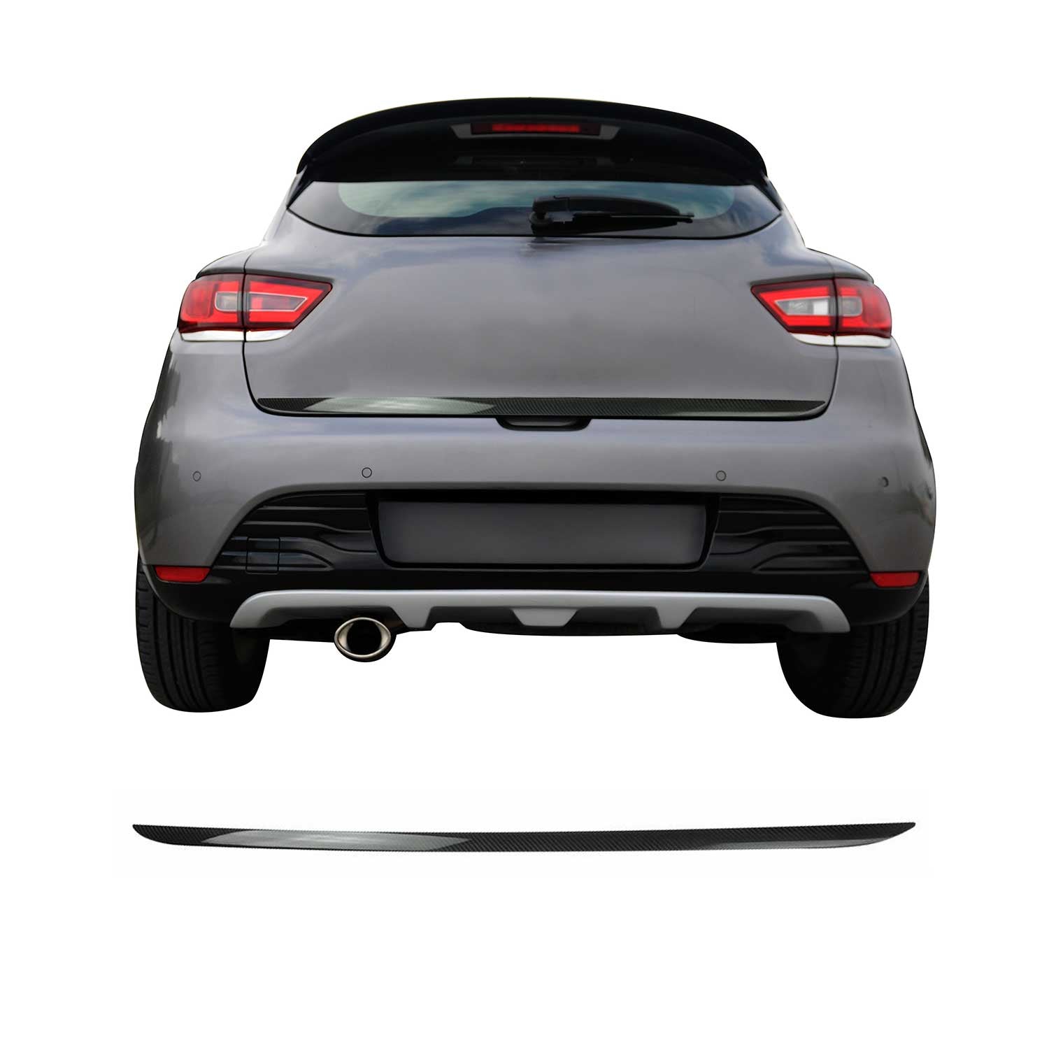Garniture de Hayon Coffre pour Renault Clio IV 2012-2019 en Carbone