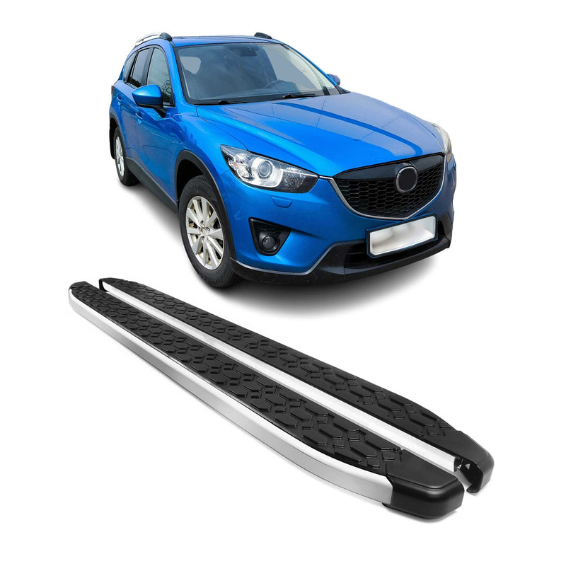 Marchepieds Latéraux pédale pour Mazda CX-5 2012-2017 Gris Noir Aluminium 2Pcs