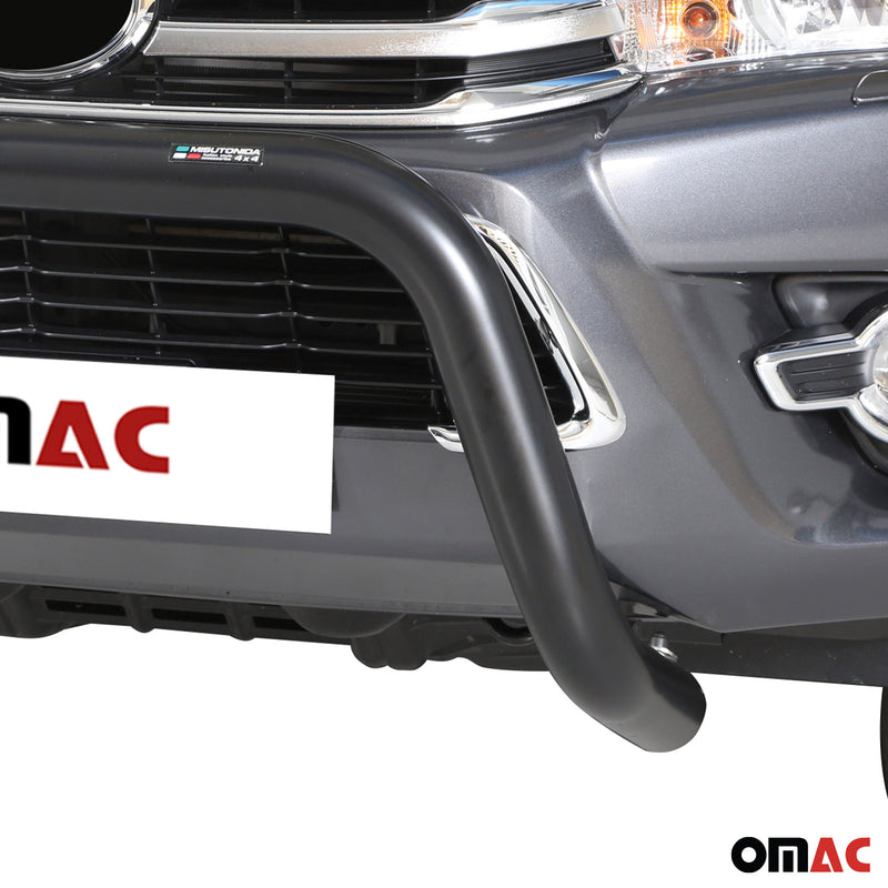 Pare-buffle Avant pour Toyota Hilux 2016-2018 76 mm en Acier Noir