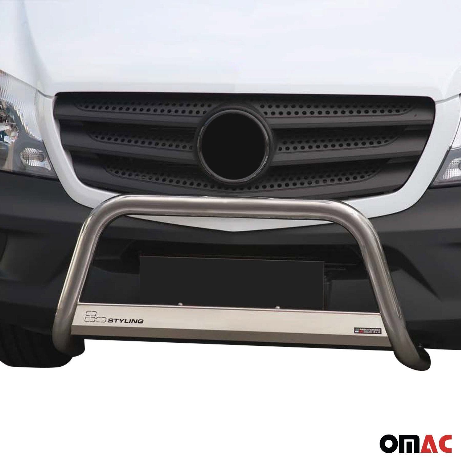 Pare-buffle Avant pour Mercedes Sprinter 2013-2018 63 mm Acier Gris