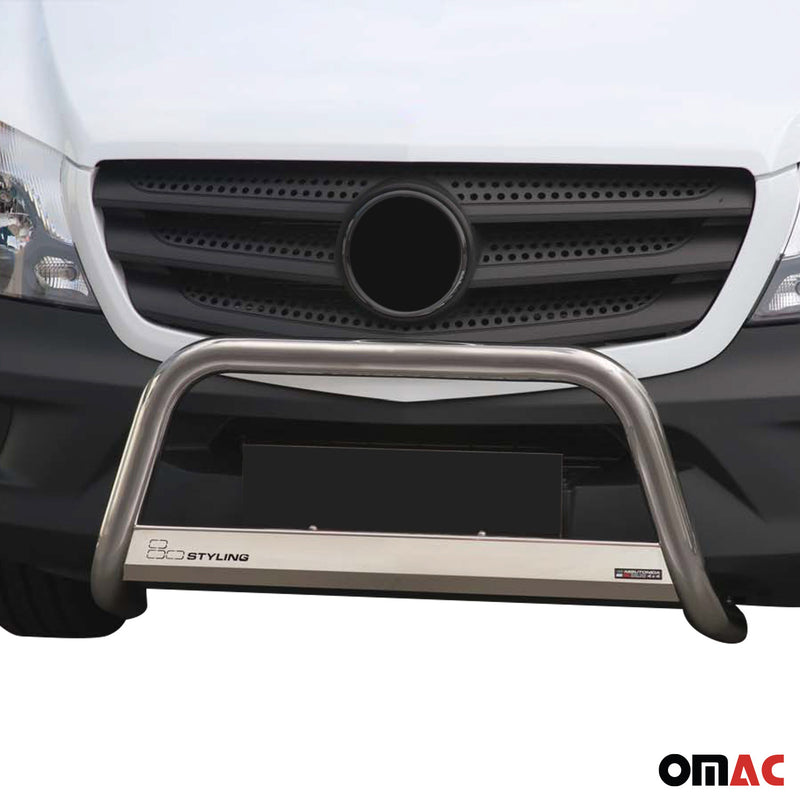 Pare-buffle Avant pour Mercedes Sprinter 2013-2018 63 mm Acier Gris