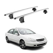 Barres de toit transversales Alu pour Citroen C5 I 2001-2008 TÜV 75 kg Gris 2Pcs