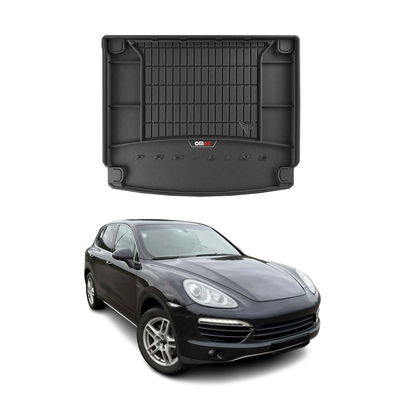 Tapis de Coffre pour Porsche Cayenne 2010-2017 TPE Noir