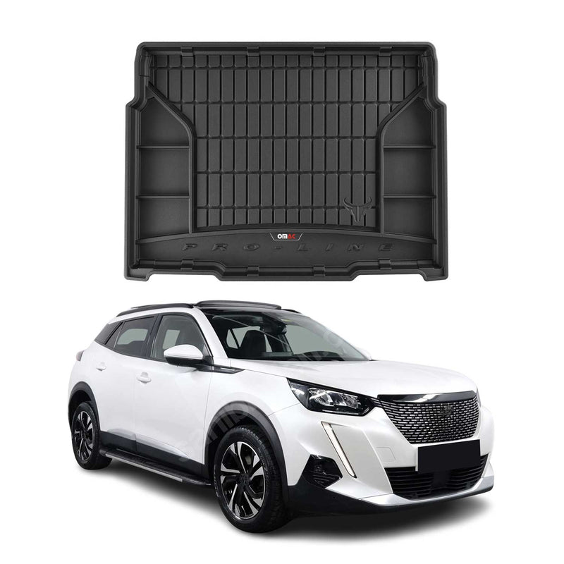 Tapis de Coffre pour Peugeot 2008 2019-2022 TPE Noir
