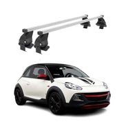 Barres de toit transversales pour Opel Adam 2013-2019 Acier Gris