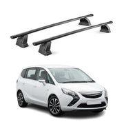 Barres de toit transversales acier pour Opel Zafira C Tourer 2011-2019 Noir 2Pcs