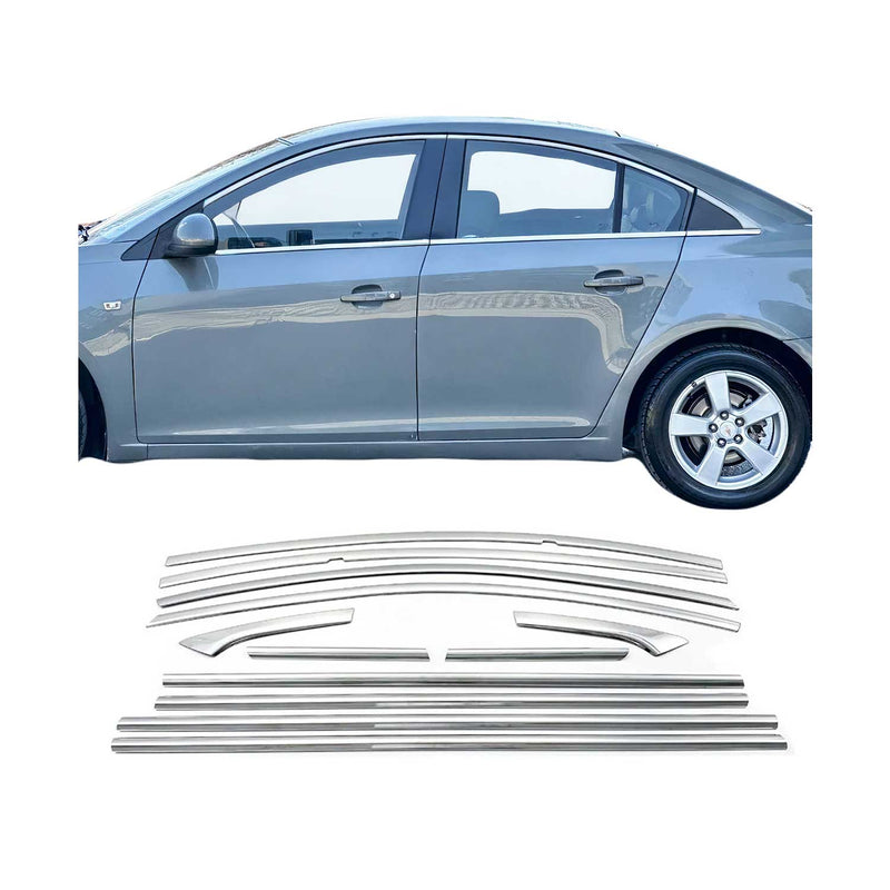 Garniture De Fenétre pour Chevrolet Cruze Limo ab 2009en acier inox chrome