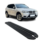 Marchepieds latéraux pédale pour BMW X3 F25 2010-2017 Noir 2Pcs Aluminium