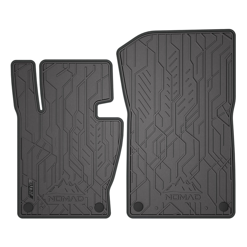Tapis de Sol de Voiture pour BMW X3 E83 2003-2010 Caoutchouc Noir-Gris 2Pcs