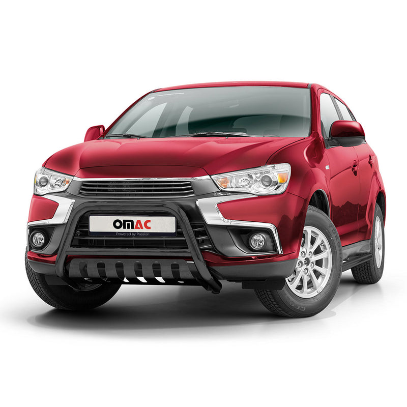 Pare-Buffle Avant Pour Mitsubishi ASX 2017-2021 Acier Inoxydable Noir