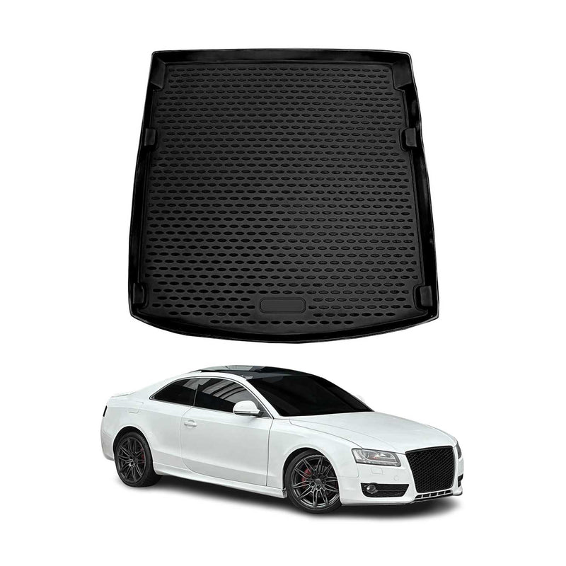 OMAC Tapis de coffre pour Audi A5 8T3 Coupé 2007-2016 en caoutchouc TPE Noirs