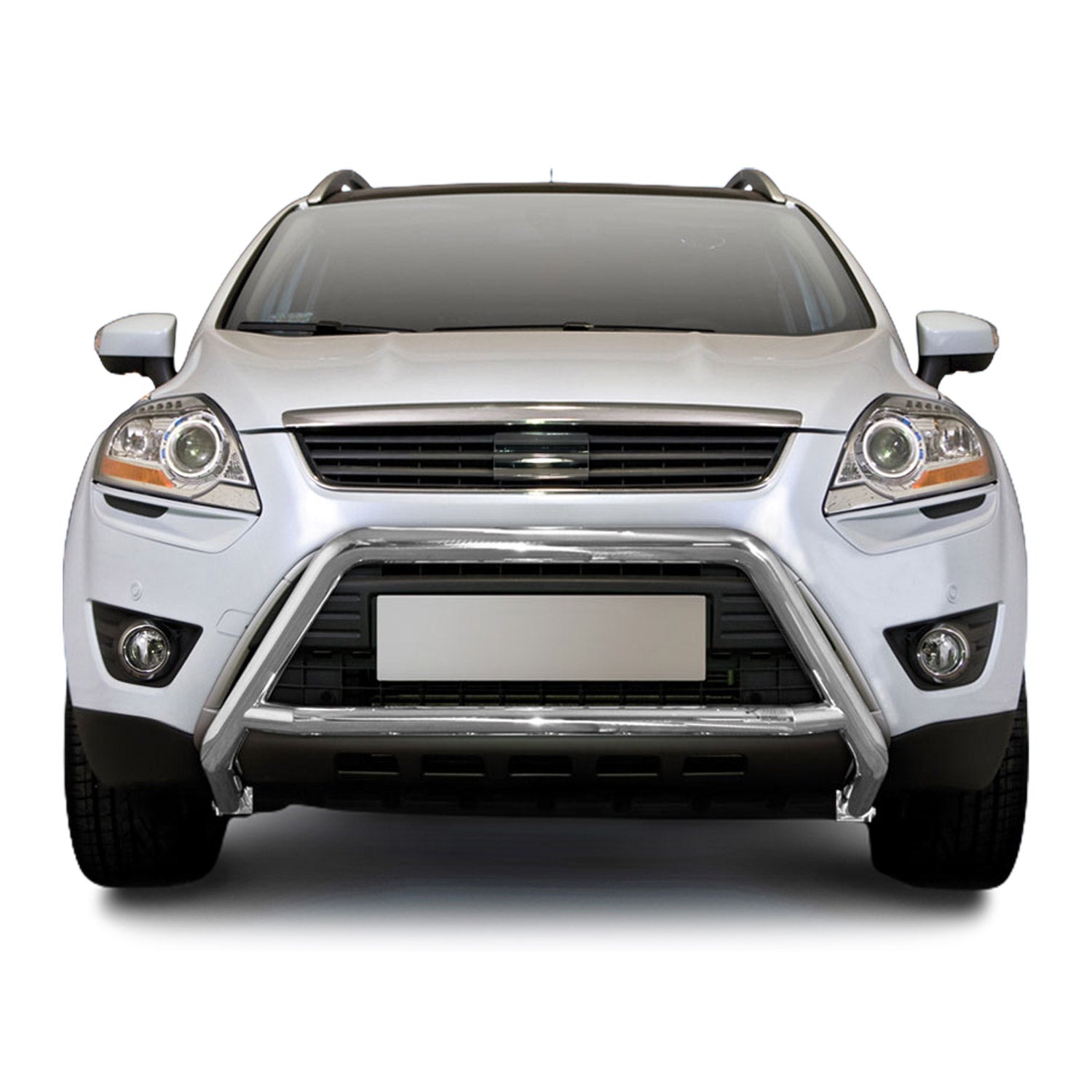 Pare-Buffle Avant Pour Ford Kuga I 2008-2012 en Acier Inoxydable Argent