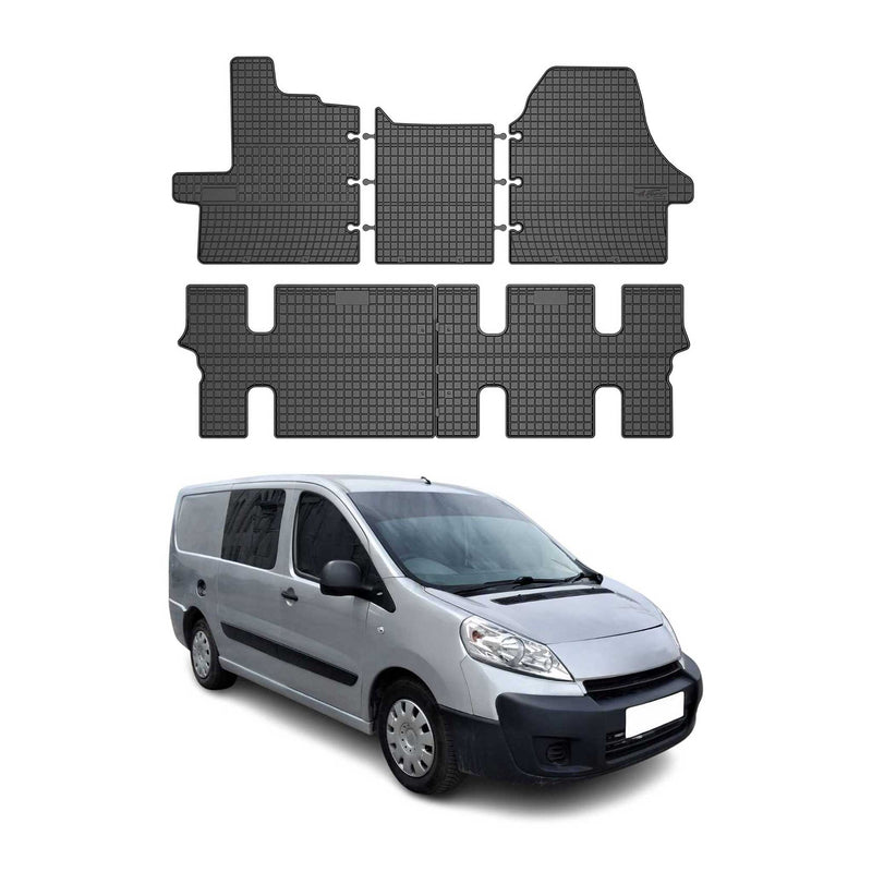 Tapis de Sol pour Citroen Jumper II 2006-2025 Caoutchouc Noir 5x Set