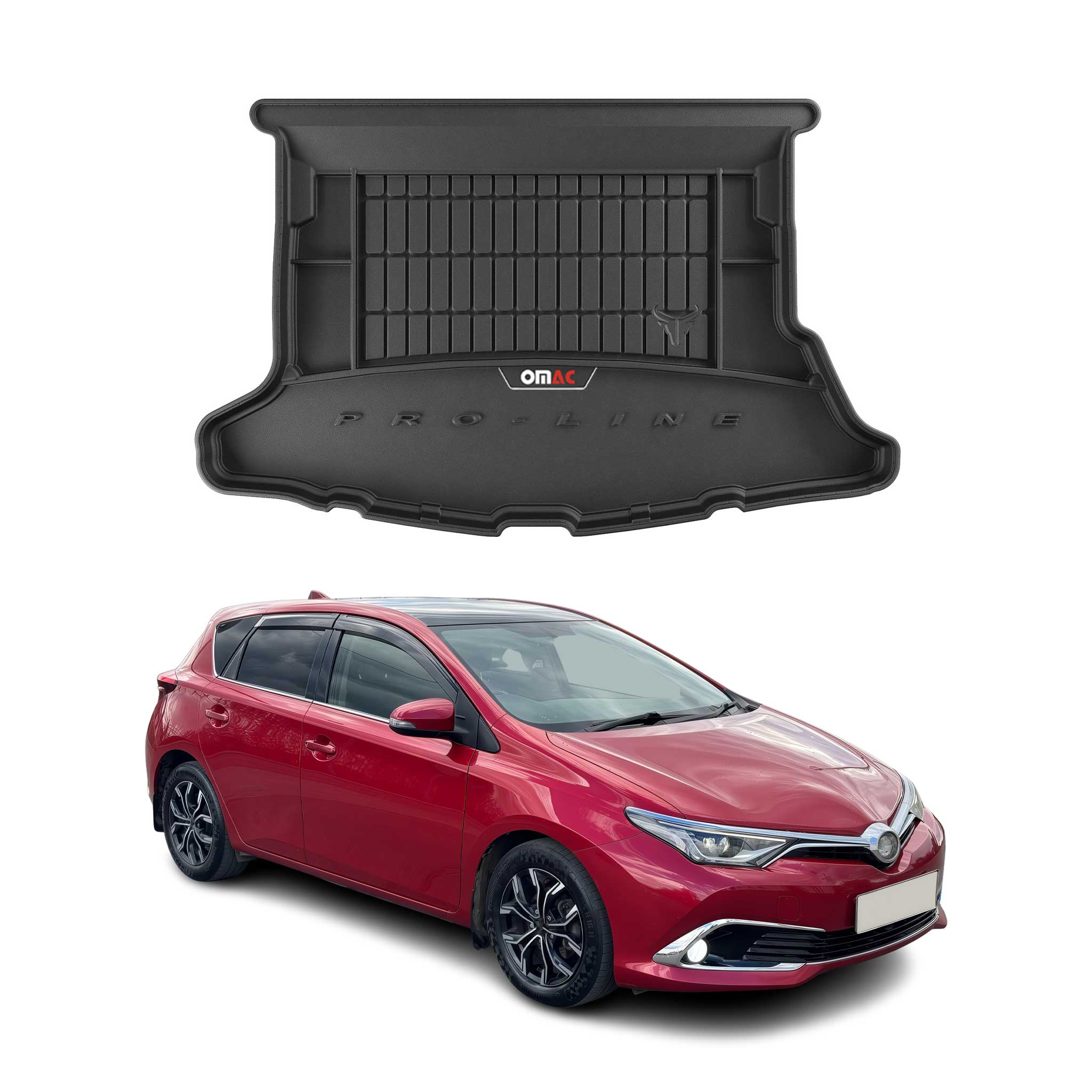 Tapis de Coffre pour Toyota Auris 2012-2018 Noir TPE