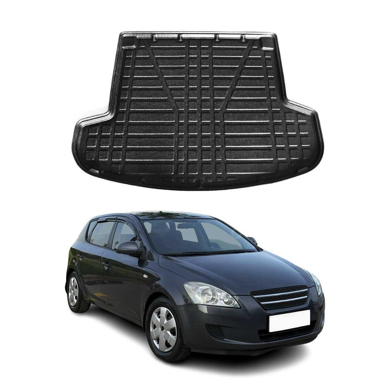 Tapis de Coffre pour Kia Cee'd Estate 2006-2012 Break en TPE Noir