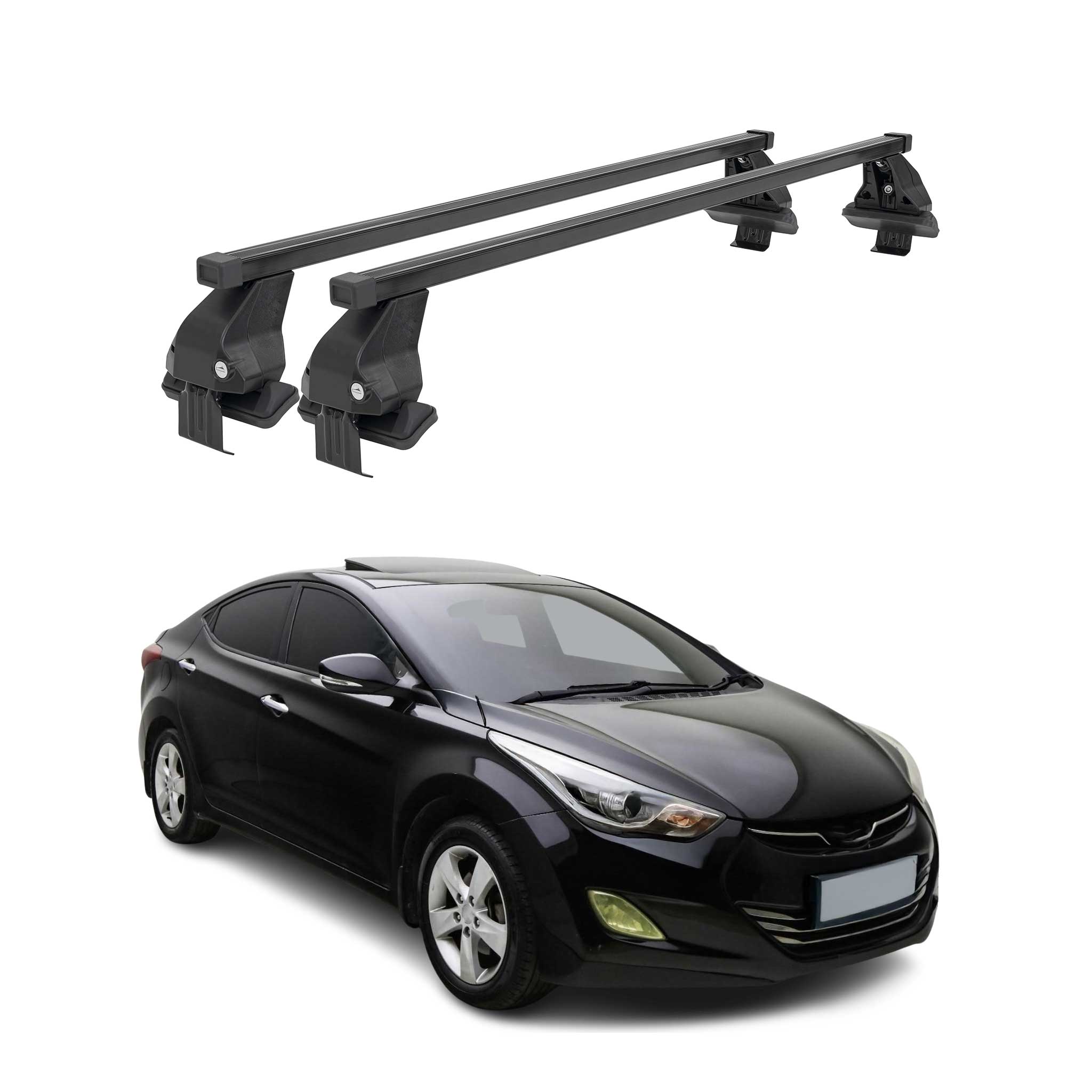 Barres Transversales Menabo pour Hyundai Elantra V 2011-2016 Noir