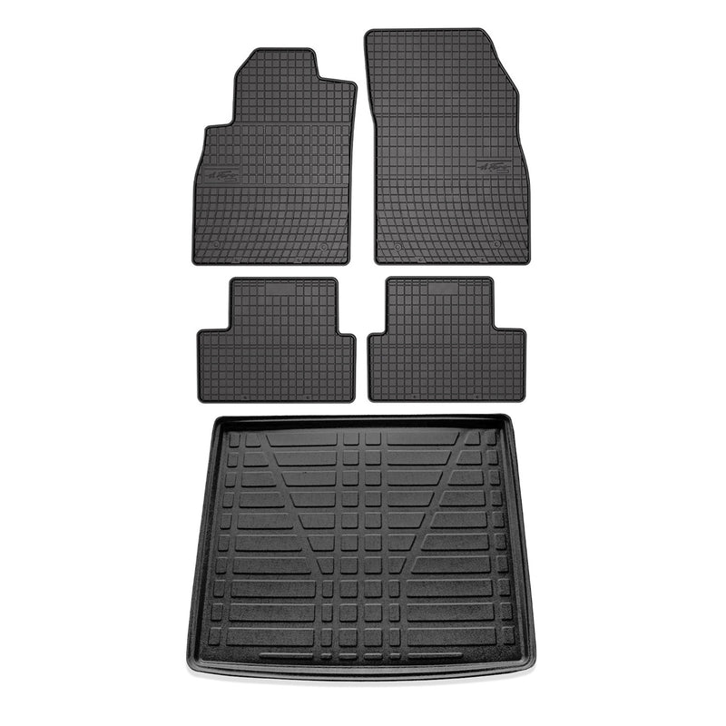 Kit Tapis de sol et coffre pour Chevrolet Cruze 2009-2024 Berline TPE Noir