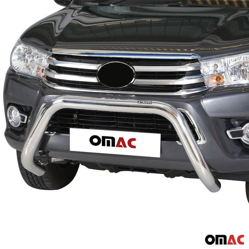 Pare-buffle Avant pour Toyota Hilux 2016-2018 76 mm en Acier Gris