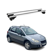 Barres de toit Transversales pour Fiat Sedici 2006-2015 Aluminium Argent