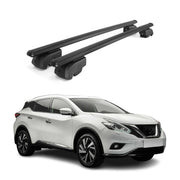 Barres de toit Transversales pour Nissan Murano III 2015-2024 Aluminium Noir 2x