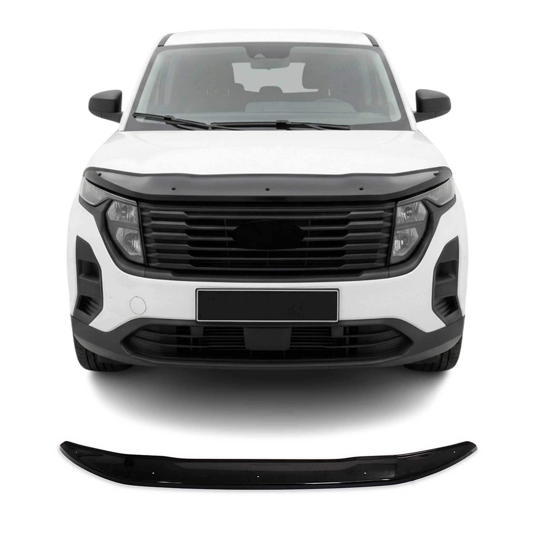 Deflecteurs d'air capot de voiture pour Ford Transit Courier 2023-2026 noir ABS