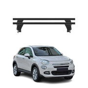 Menabo Barres de toit Transversales pour Fiat 500X 2015-2026 Alu Noir ABE 2x