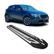 Marchepieds Latéraux pédale pour Mazda CX-3 2015-2021 Aluminium Gris Noir 2x