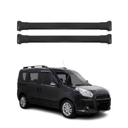 Barres de toit transversales pour Fiat Doblo 2010-2021 Noir Aluminium