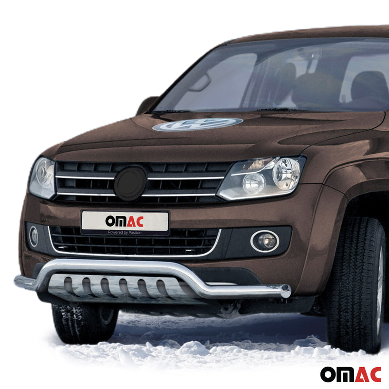 Pare-Buffle Avant Pour VW Amarok 2010-2016 Acier Argent