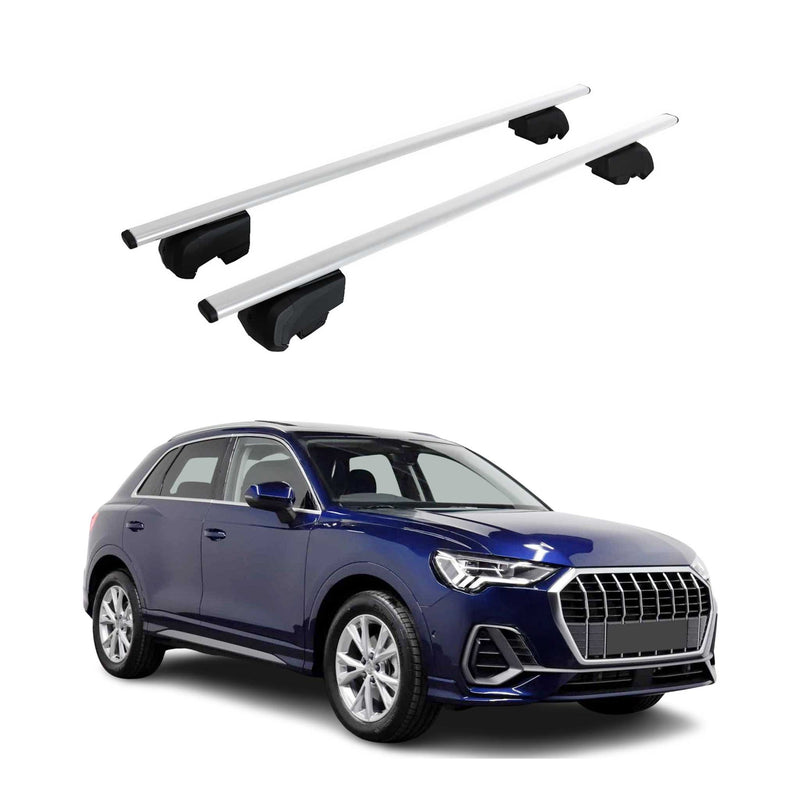 Barres de toit transversales pour Audi Q3 F3 2018-2025 Fer Gris 2x