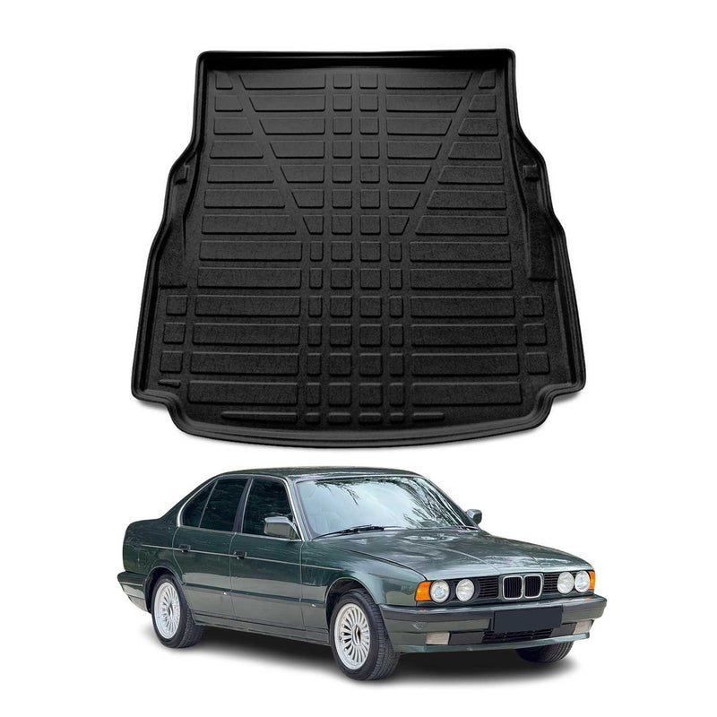 Tapis de coffre pour BMW Série 5 E39 Berline 1995-2003 caoutchouc TPE Noir