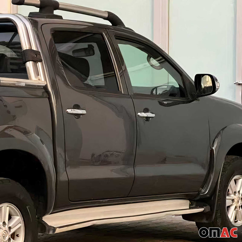 Couverture Poignée de porte pour Toyota Hilux 2005-2015 Brossé Inox 4 Portes 8x
