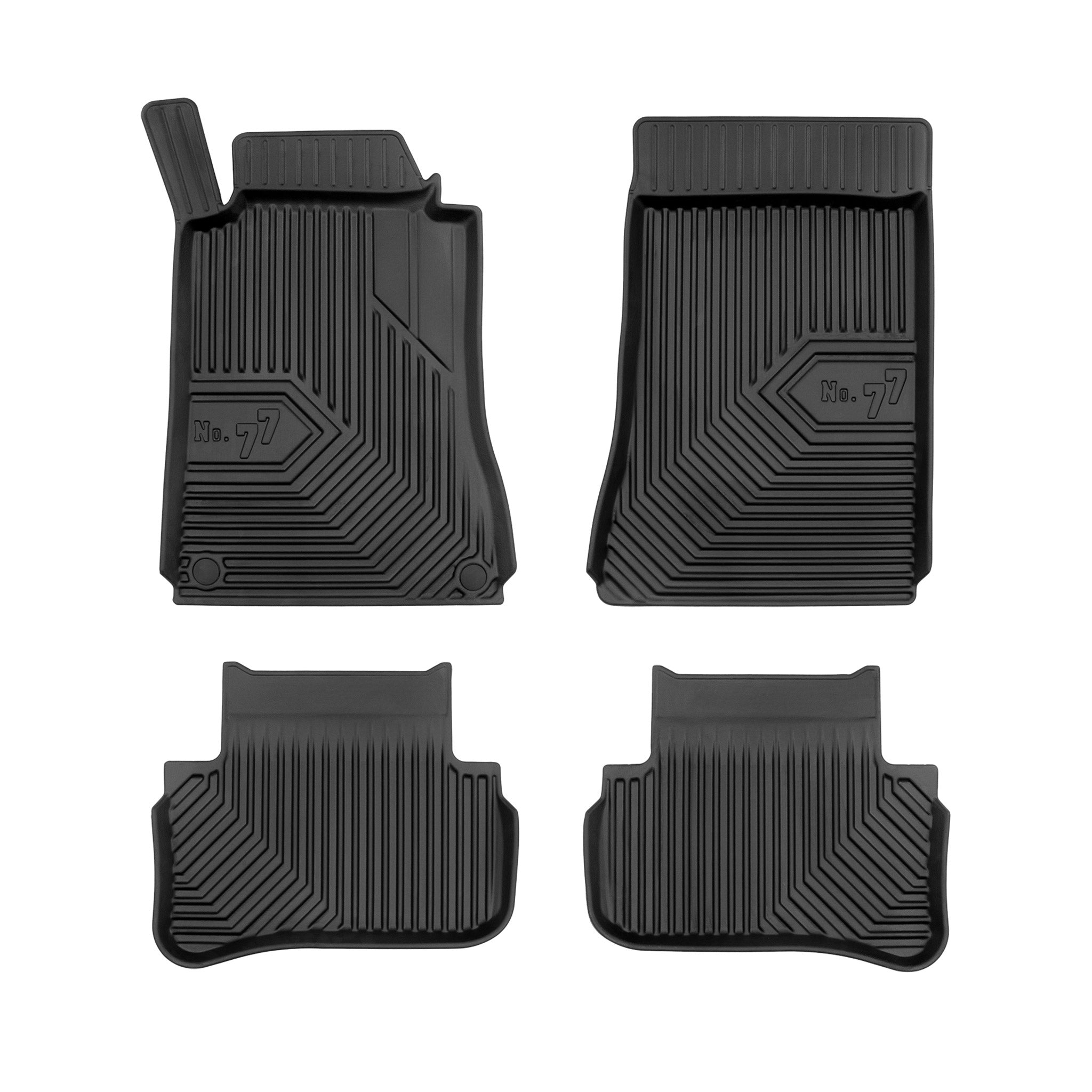 Tapis de Sol de Voiture pour Mercedes-Benz Classe C S203 2000-2007 TPE Noir 4Pcs