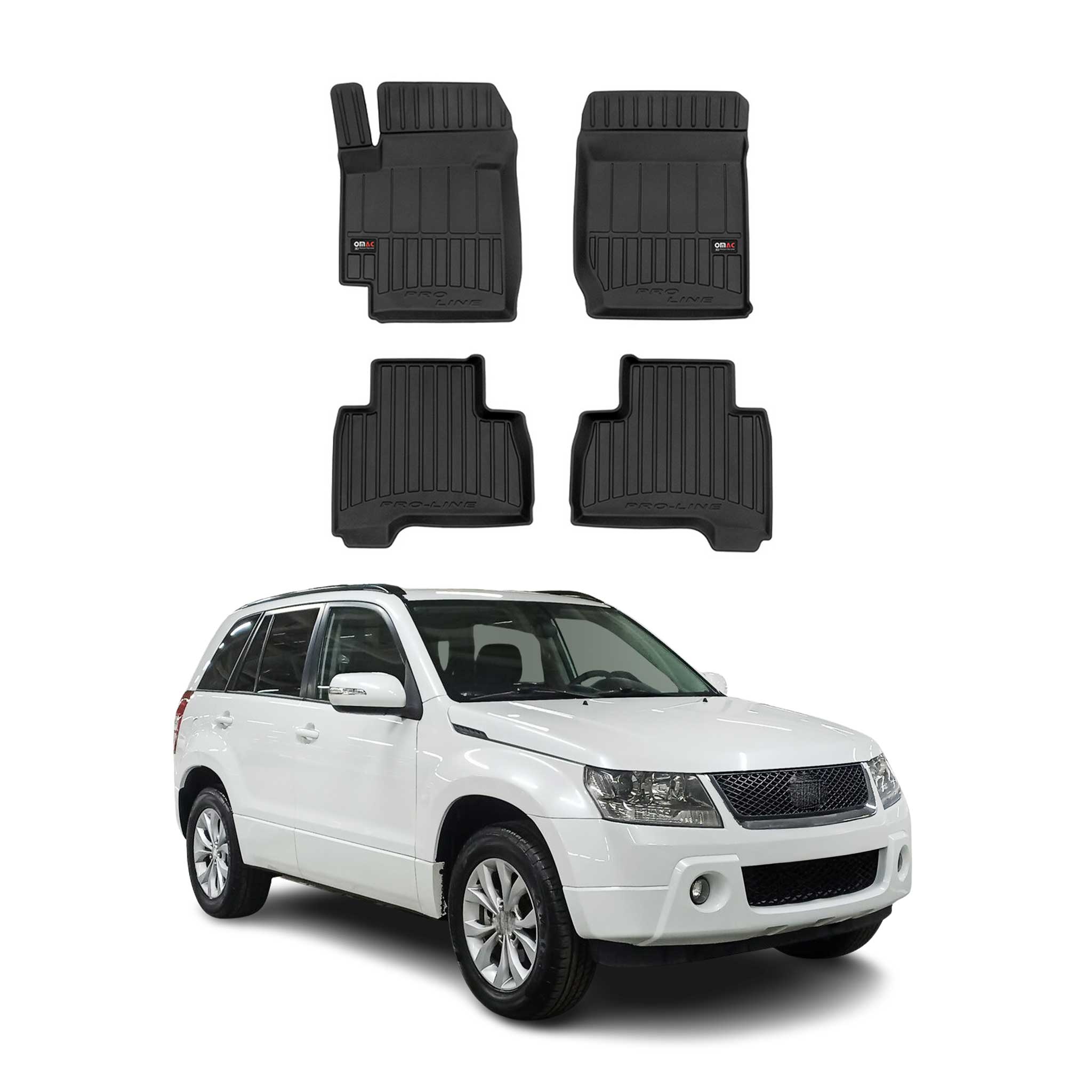 Tapis de Sol pour Suzuki Grand Vitara 2005-2014 TPE Noir