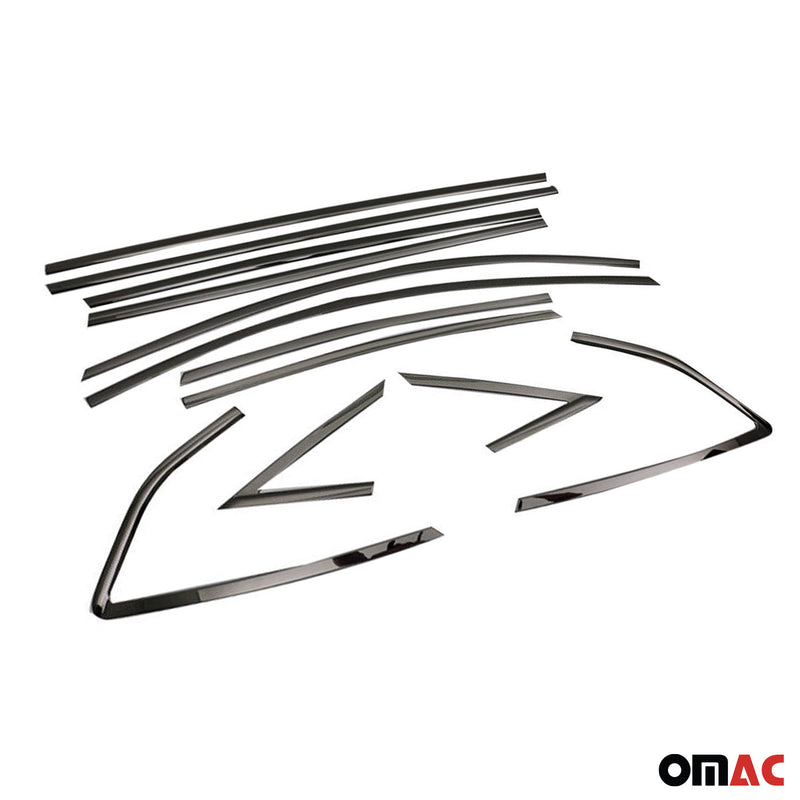 Baguettes pour contour Latérales pour Ford Focus III 2011-2018 inox chrome fonce