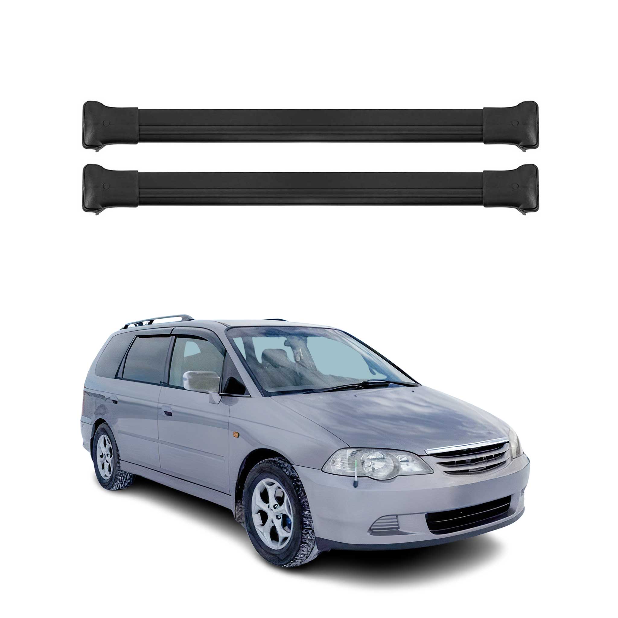 OMAC Barres de toit en aluminium pour Honda Odyssey II 1999-2003 Noir 2Pcs