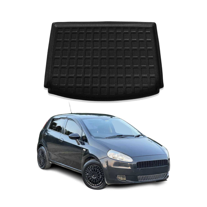 Tapis de Coffre pour Fiat Grande Punto 2005-2009 HB en TPE Noir