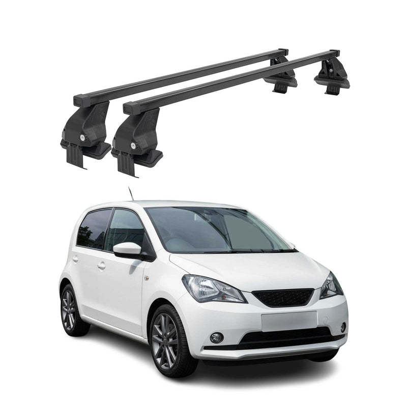 Barres Transversales Menabo pour Seat Mii 2012-2021 Noir