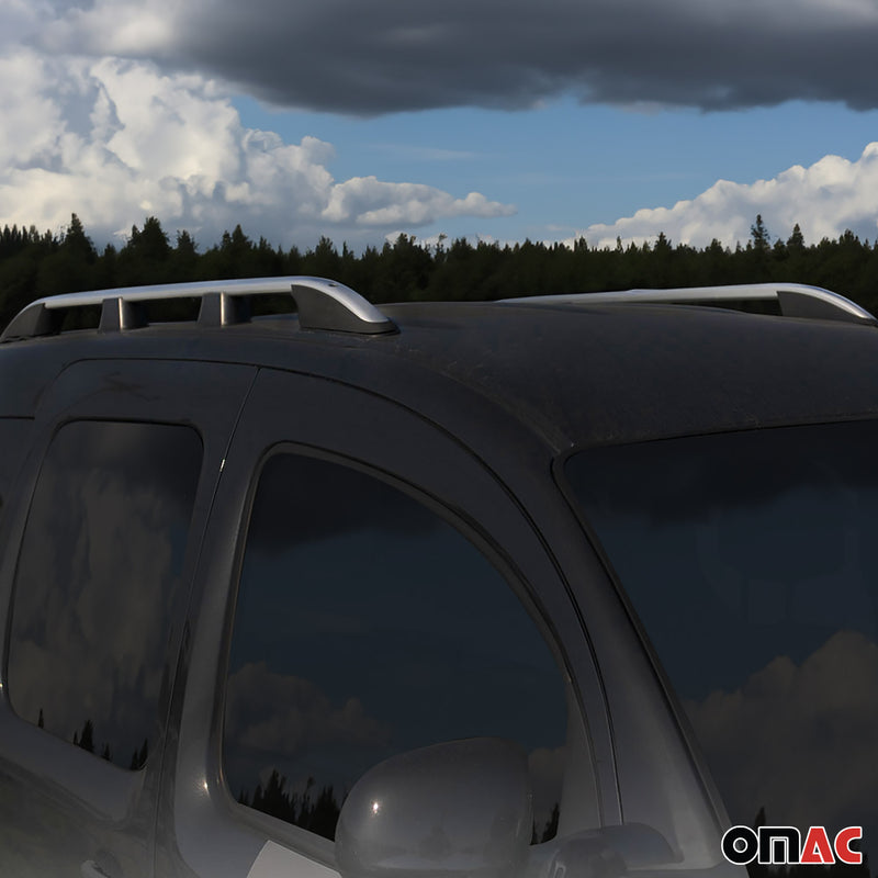 Barres de toit longitudinales pour VW Caddy 2021-2025 L2 Long Aluminium Gris