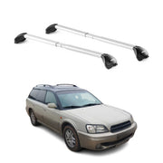 Barres de toit pour Subaru Outback BE 1998-2003 5P Gris Argenté 2 pièces ABE