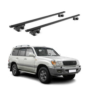 Barres de toit ABE pour Toyota Land Cruiser 90 120 1996-2009 5 P Alu Noir 2x