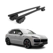 Barres de toit Transversales pour Porsche Cayenne 2018-2023 Aluminium Noir