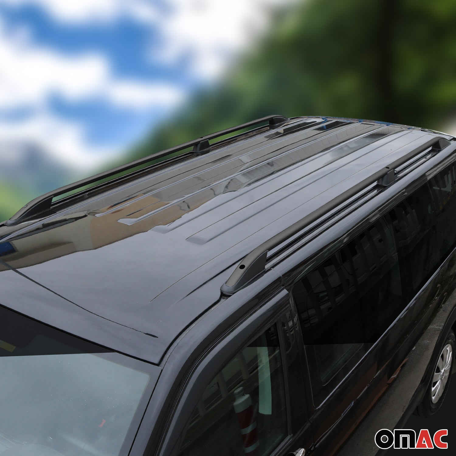 Barres de toit longitudinales pour Toyota ProAce / ProAce Verso 2016-26 L2 Noir