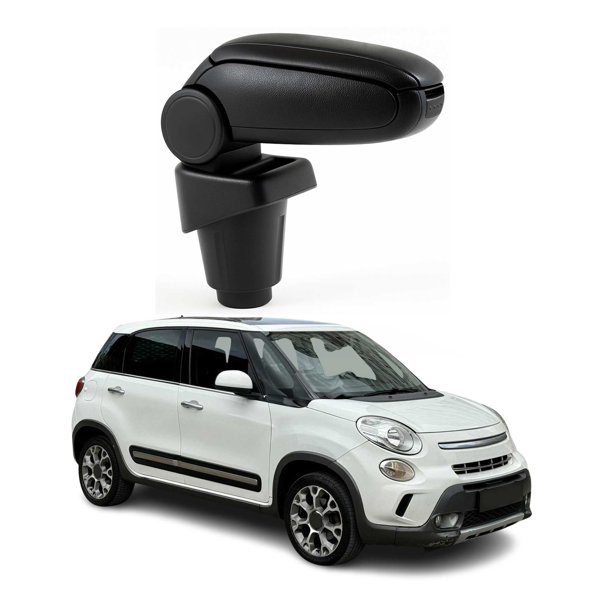 Accoudoir pour Fiat 500L 2013-2017 Vinyl Abs Noir