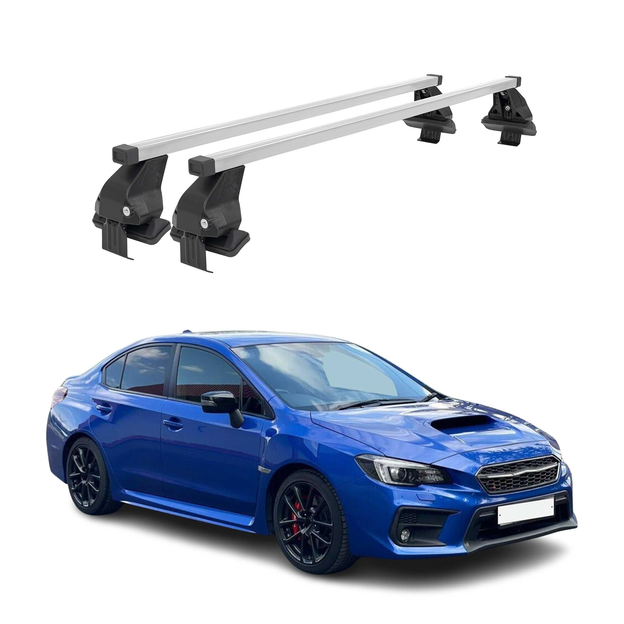 Barres de toit transversales pour Subaru WRX STI 2017-2021 Acier Gris